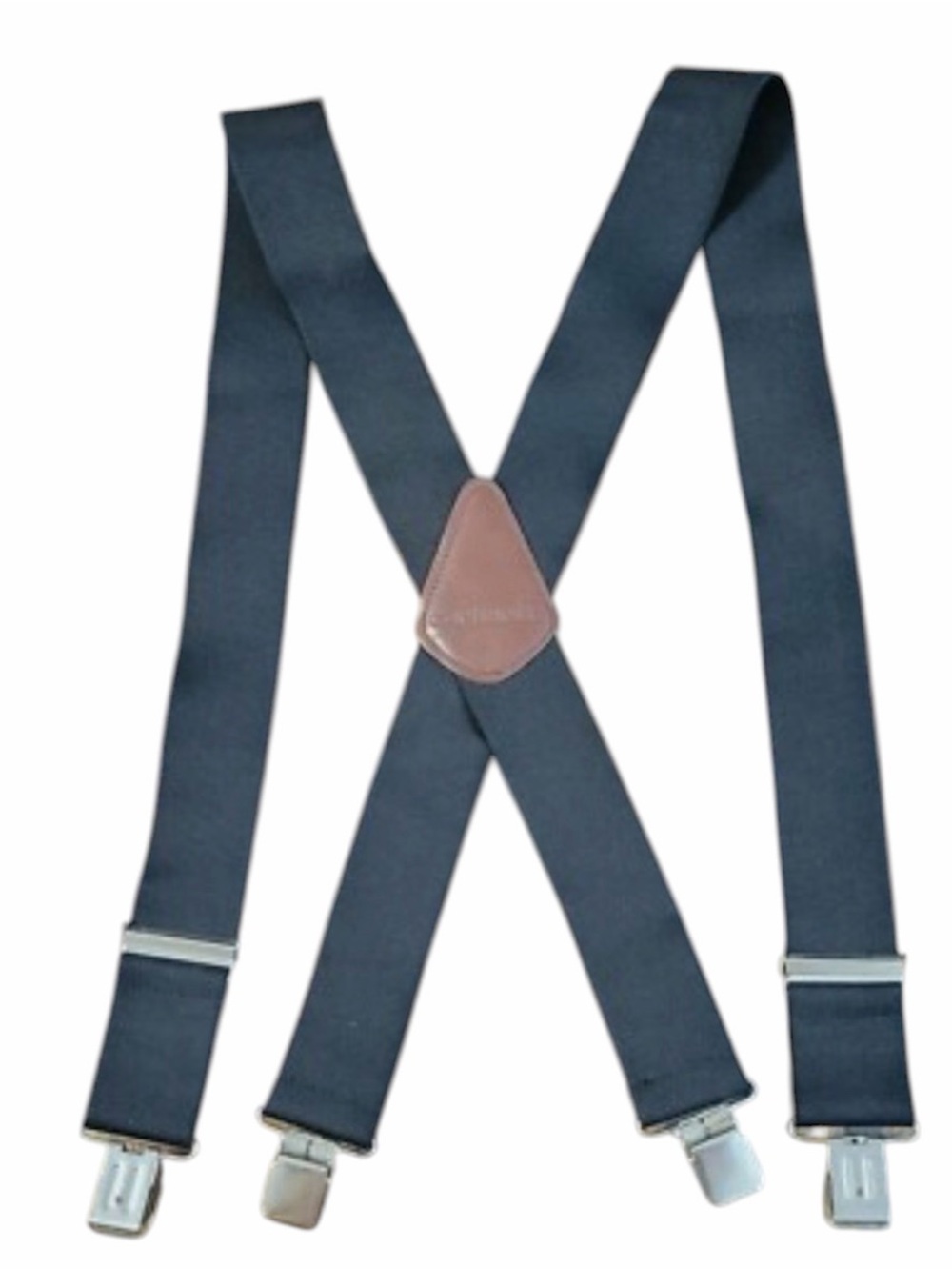 Classic Carhartt Utility Black Suspenders with Brown Leather Accent